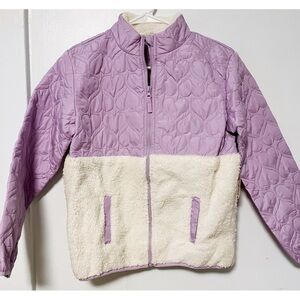 Wonder Nation • NWT Purple Quilted Hearts and Plush Coat